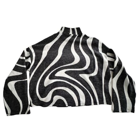 Amisu Geometric Cropped Sweater XS - Picture 2 of 5